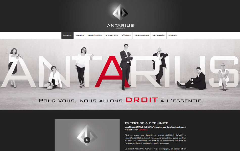 Site web d'Antarius Avocats